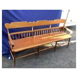 Vintage wooden settee bench