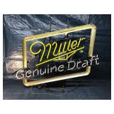Neon Miller Genuine Draft Bar Sign
