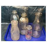 Lot of Antique Milk Bottles