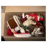 Large box of Christmas decorations