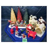 Lot of Christmas Village Decorations