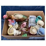 Animal themed pottery planters