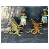 Pair of Dragon Candlestick Holers