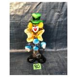 Vintage Glass Clown Figure