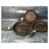 3 Cast Iron Pans