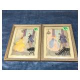 Pair of framed artwork