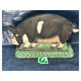 1984 Folk Art MENNO Wooden Pig