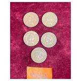 COIN:  1895 Indian Head One Cent, 05 ea