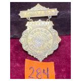 Antique 1893 World Exposition Souvenir Badgw