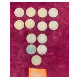 COIN:  1903 Indian Head One Cent, 13 ea