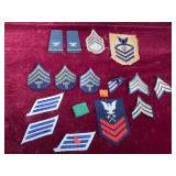 Various WWII Navy Rank Patches and More
