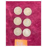 COIN:  1892 Indian Head One Cent, 06 ea