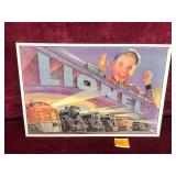 Metal Lionel Train Sign