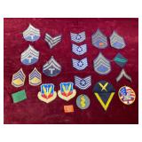 Various Vintage Military Rank Patches & More