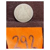 COIN:  1876 CC Seated Liberty Dime, Silver