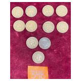 COIN:  1908 Indian Head One Cent, 11 ea