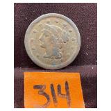 COIN:  1852 Braided Hair Liberty One Cent
