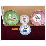Spatterware Bowls/Plate