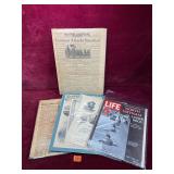 Various War Newspaper Clippings