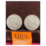 COIN:  1951 & 1952 Benjamin Franklin Half...