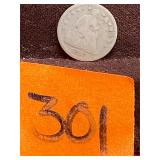 COIN:  1857 Seated Liberty Half Dime, Silver