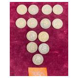 COIN:  1903 Indian Head One Cent, 13 ea