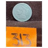 COIN:  1865 III Cent Nickel