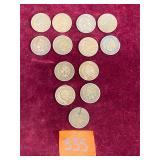 COIN:  1899 Indian Head One Cent, 13 ea