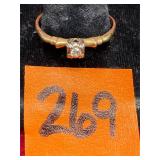 17K Gold Ring, Size 10, Marking appears to be 17K