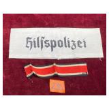 GERMAN Elite Armband, Aux. Police & WWII Ribbon