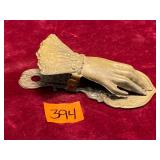 Antique Victorian Brass Hand Paper Clip