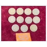 COIN:  1900 Indian Head One Cent, 11 ea