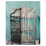Pair of Metal Folding Shelves