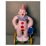 1950s ROSEN Clown on Wheels Toy