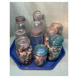 Lot of Mason Jars & Buttons