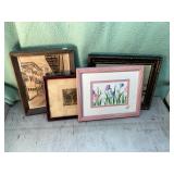 4 Vintage Framed Prints/Artwork