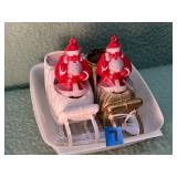 2 Santa candy container/ornaments