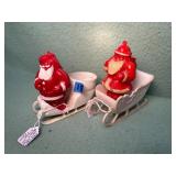 2 Santa candy container/ornaments