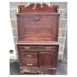 Antique Wooden Foldout Desk