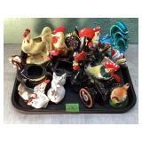Vintage Chicken Planters & Salt Shakers