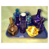 Vintage Blue Vases & Glassware