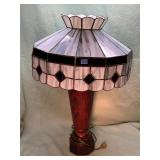 Vintage Tiffany Style Stained Glass Lamp
