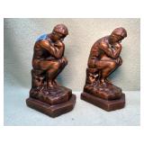 The Thinker Vintage Book Ends
