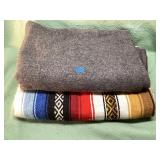 Pair of Vintage Woven Blankets