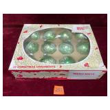 Vintage Glass Green Christmas Ornaments