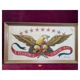 ART:  John L. Gieroch, Linen Print, Eagle