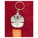 Vintage Metzke Sand Dollar Key Chain