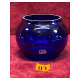 Vintage cobalt blue glass globe