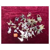 Vintage Keys and Lock w/ Key