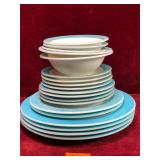 Vintage Pyrex Turqoise Milk Glass Dishware